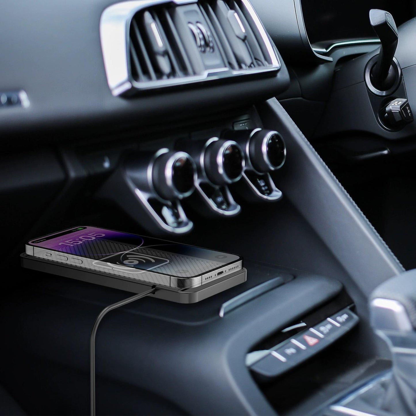 Vehicle-mounted Wireless Charger Modification with Added Cuttable Function Applicable to Mercedes-Benz, BMW, Audi, Toyota, Honda, Volkswagen, and Apple