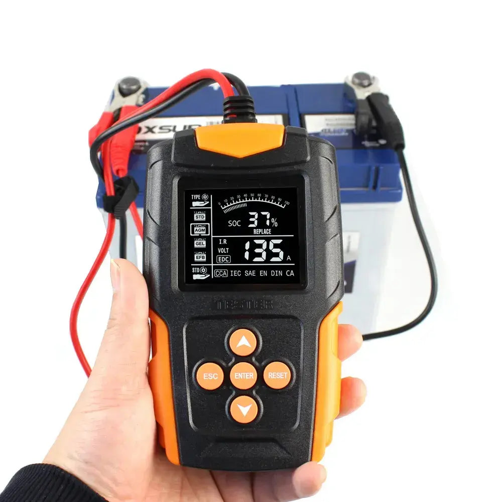 Podofo New Hot Sale Car Battery Tester 12V 24V DC Charger Analyzer Capacity Load Tester Cranking System Test