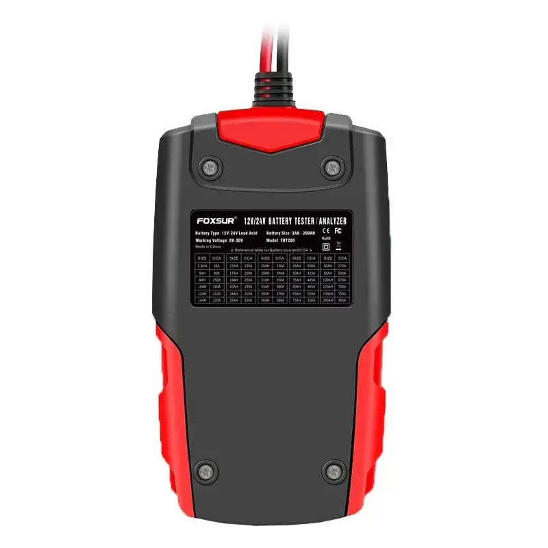 Podofo New Hot Sale Car Battery Tester 12V 24V DC Charger Analyzer Capacity Load Tester Cranking System Test