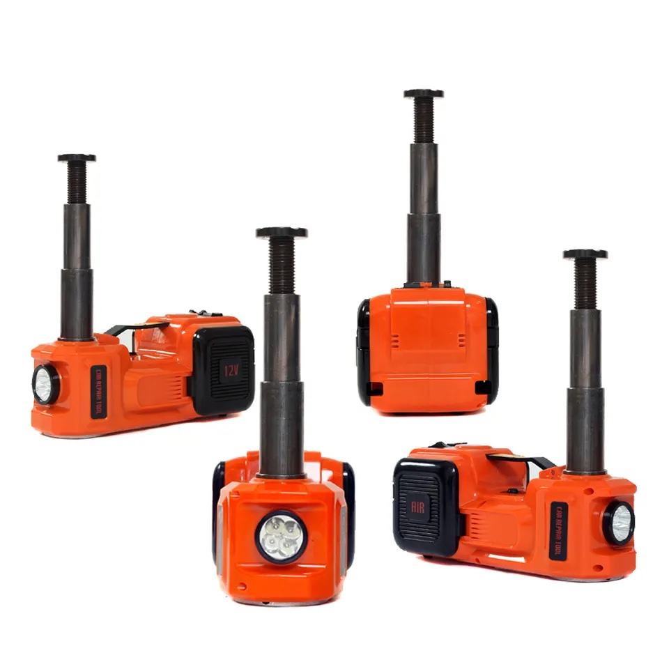 12v 5 Ton Outdoor Electric Car Jacks Kit Hydraulic Floor Lift Jack With Air Pump and Impact Wrench