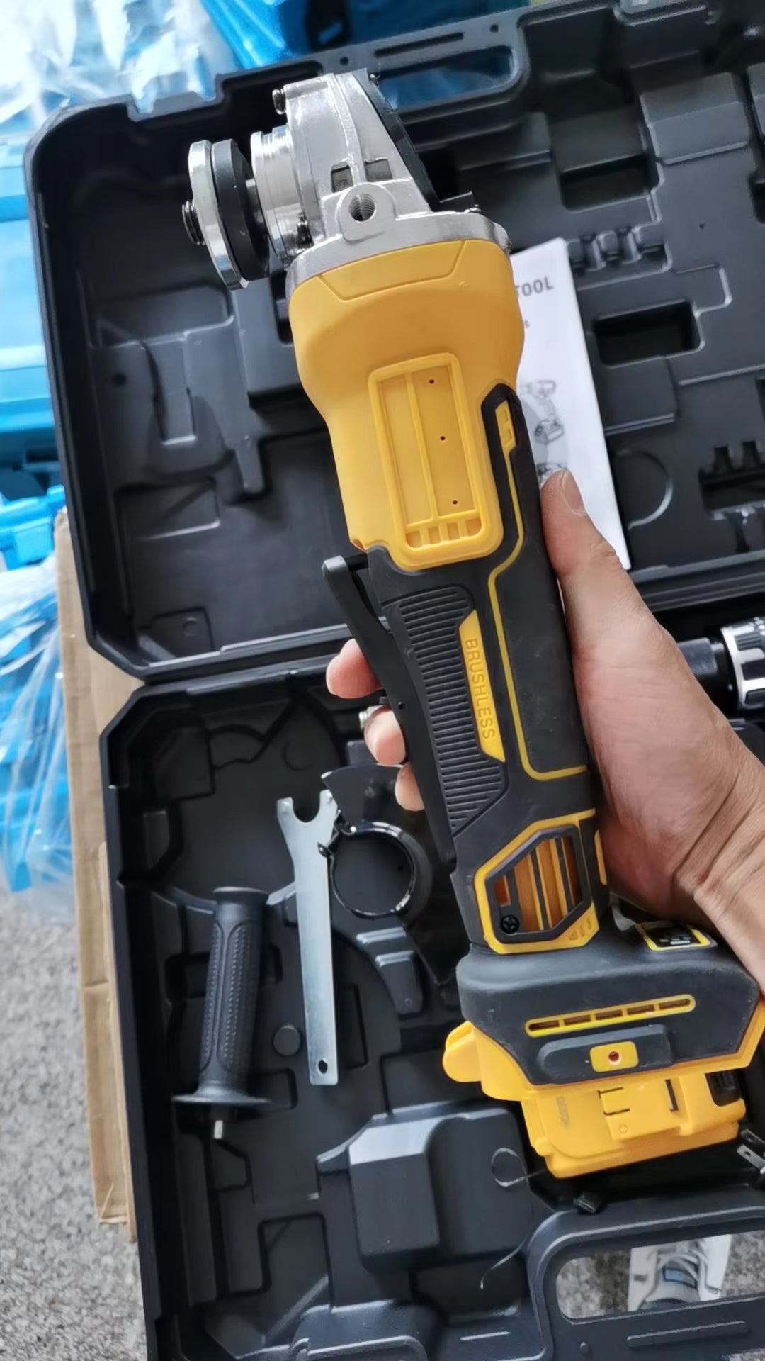Factory 3pcs Power Set Portable Impact Driver Combo Kit Cordless Lithium Battery Electric Tool Hand Drill Angle Grinder Wrench